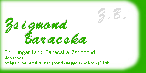 zsigmond baracska business card